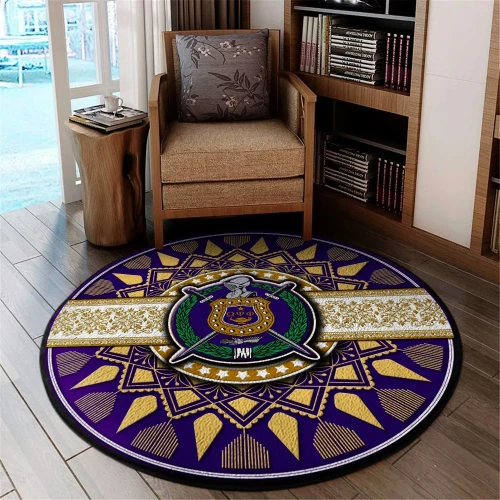 Greek Life Carpet - Omega Psi Phi Fraternity Round Carpet J0