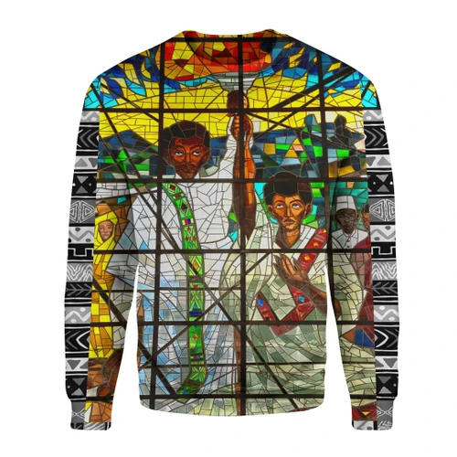 GetteeStore Sweatshirt - Ethiopia Orthodox The Total Liberation Of Africa Crewneck Sweatshirt J5