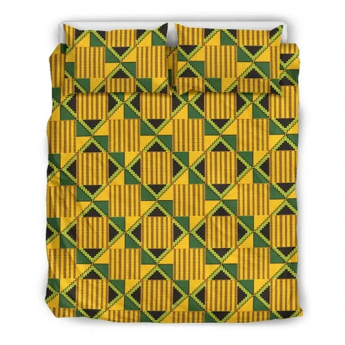 Africa Zone Bedding Set - Kente Cloth Apremoo Duvet Cover & Pillow Cases J0