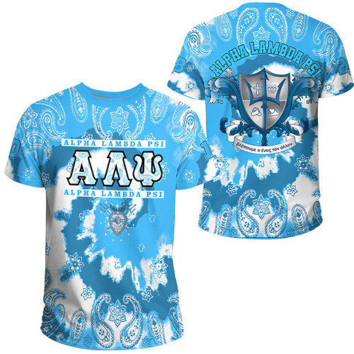 Getteestore Clothing - Alpha Lambda Psi Paisley Bandana Tie Dye Style T-shirt A7