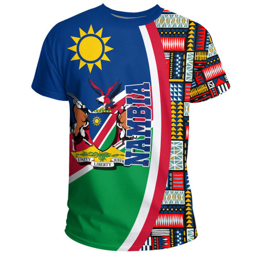 Africazone Clothing - Namibia Flag and Kente Pattern Special A35