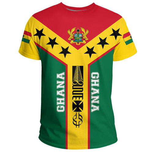 Africazone Clothing - Ghana Rising Symbol Adinkra Tattoo T-Shirt A35