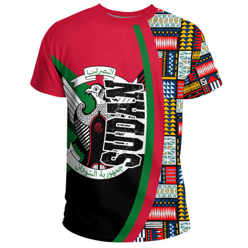 Africazone Clothing - Sudan Flag and Kente Pattern Special A35