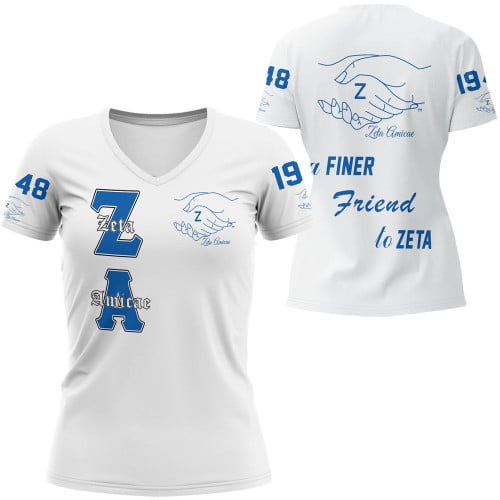 GetteeStore Clothing - Zeta Amicae V-neck T-shirt A31