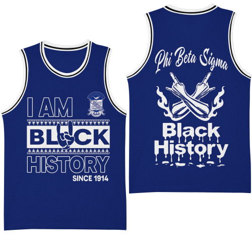 Phi Beta Sigma Black History Month Basketball Jersey A31