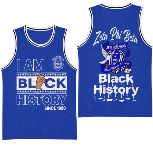Zeta Phi Beta Black History Month Basketball Jersey A31