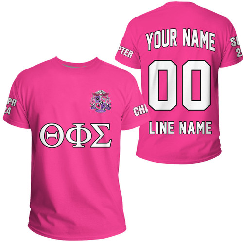 Getteestore T-shirt - (Custom) Theta Phi Sigma Christian Sorority (Pink) Letters A31