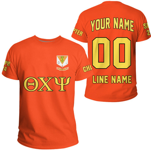 Getteestore T-shirt - (Custom) Theta Chi Psi Fraternity (Orange) Letters A31