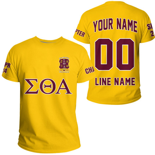 Getteestore T-shirt - (Custom) Sigma Theta Alpha Military Sorority (Yellow) Letters A31
