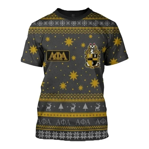 Christmas Alpha Phi Alpha Men Of Black And Gold T-shirt J5