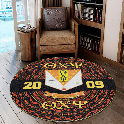 Getteestore Round Carpet  - Theta Chi Psi Fraternity African Pattern A31