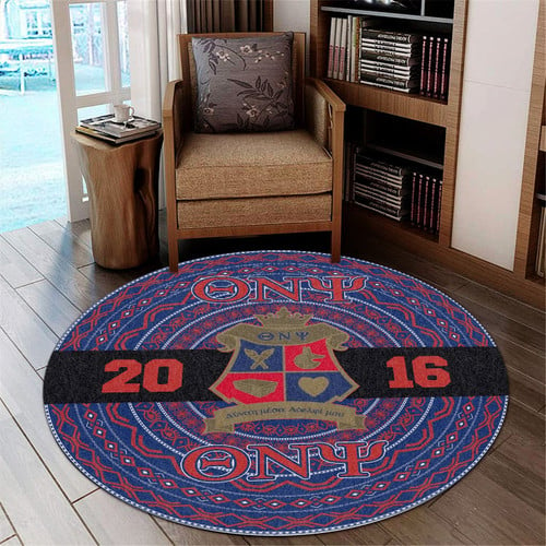 Getteestore Round Carpet - Theta Nu Psi Military Fraternity African Pattern A31