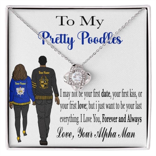 Getteestore Personalized Jewelry Valentine Gift - Alpha Phi Alpha Gift For Sigma Gamma Rho Love Knot Necklace A31