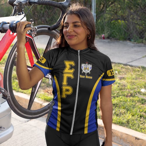 (Custom) Greeklife Apparel - Sigma Gamma Rho Sorority Women Cycling Jersey Set A31