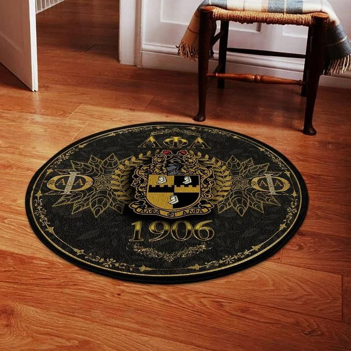 Shield Of Alpha Phi Alpha 1906 Round Carpet | Getteestore.com