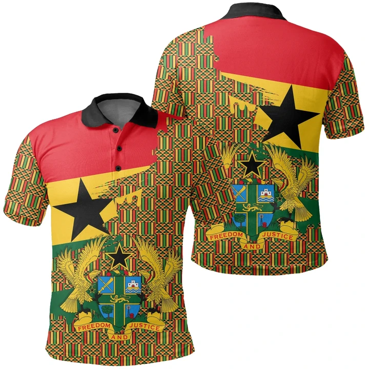 Africa Zone Shirt - Kente Fabric Kwanzaa Polo Shirt
