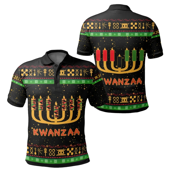 Africa Zone, Kwanzaa Christmas Polo Shirt | Africazone.store