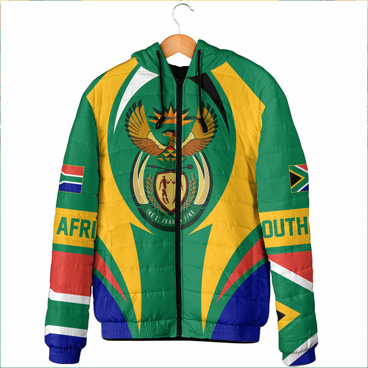 Getteestore Clothing - South Africa Action Flag Padded Hooded Jacket A35