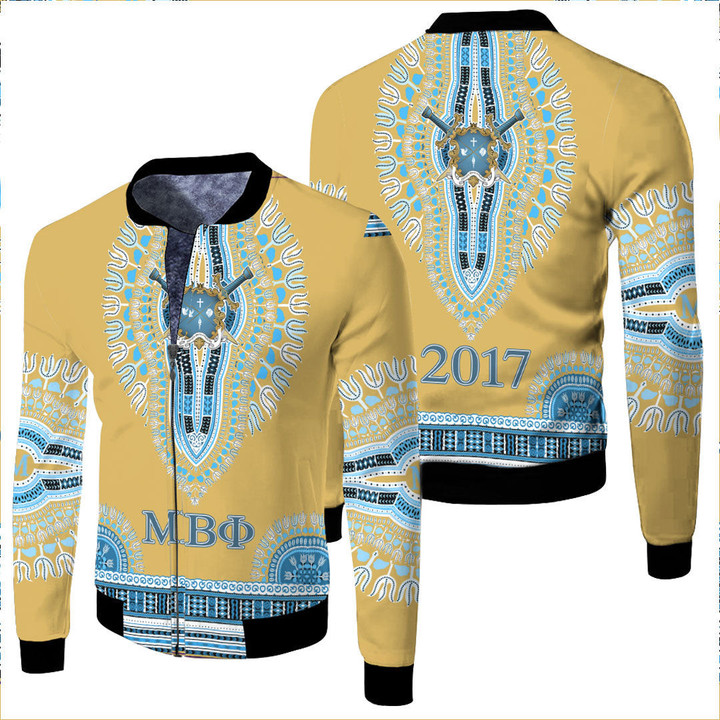 Africazone  Clothing - Mu Beta Phi Dashiki  Fleece Winter Jacket A35 | africazone.store