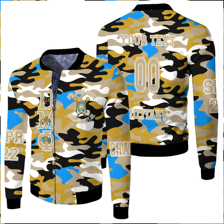 Africazone.store Clothing - Pi Mu Phi Camo Fleece Winter Jacket A35 |Africazone.store