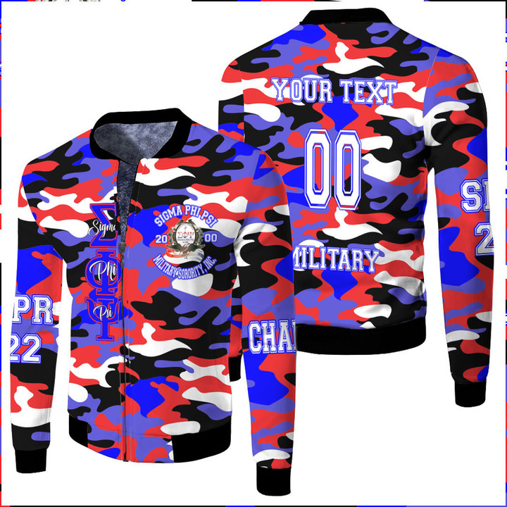 Africazone.store Clothing - Sigma Phi Psi Camo Fleece Winter Jacket A35 |Africazone.store