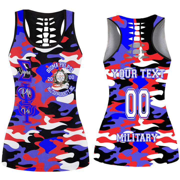 Africazone Clothing - Sigma Phi Psi Camo Hollow Tank Top A35 |Africazone.store