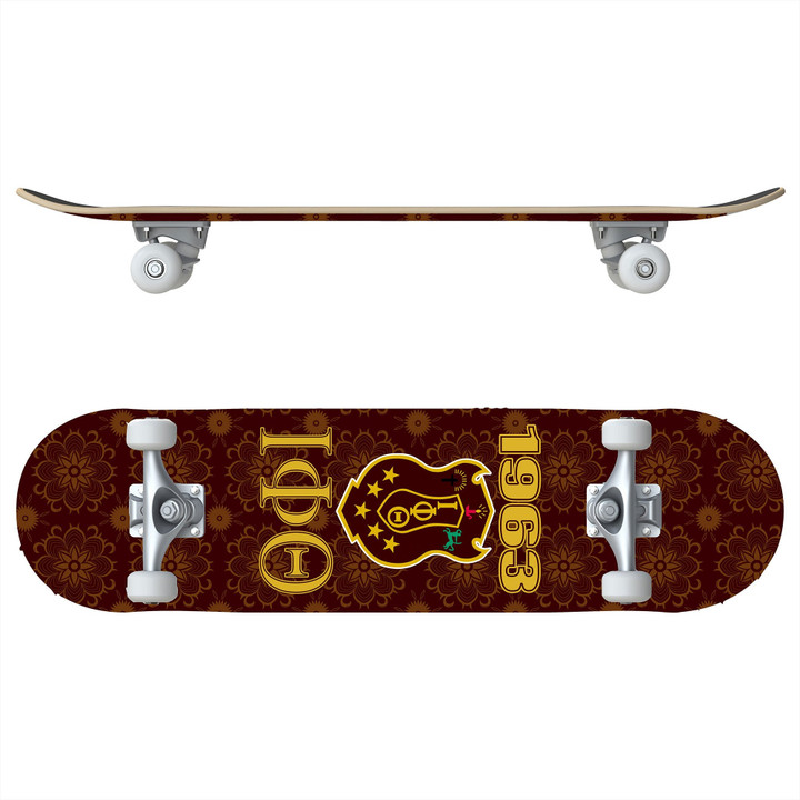 Africazone Skateboard - Iota Phi Theta Floral Pattern A35  | africazone.store