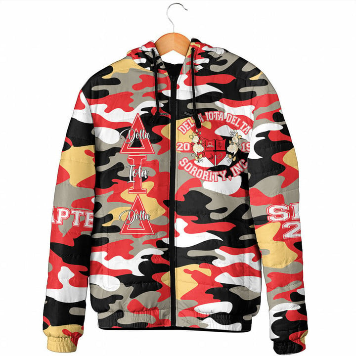 Alpha Gamma Xi Camo Hooded Padded Jacket A35 | africazone.store