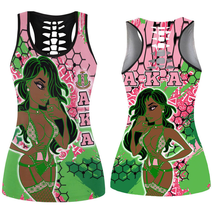 Africa Zone Clothing - AKA Sorority Special Girl Hollow Tank Top A35 | Africa Zone
