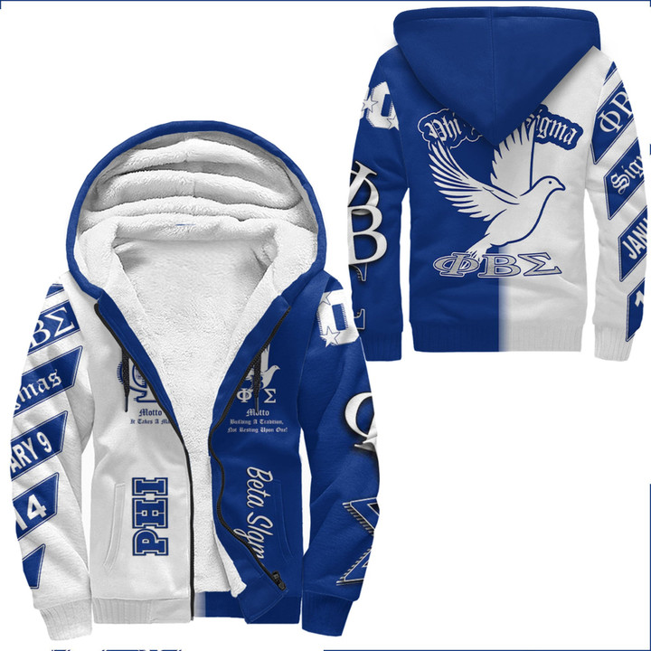 Africa Zone Clothing - Phi Beta Sigma Unique Sherpa Hoodies A35 | Africa Zone
