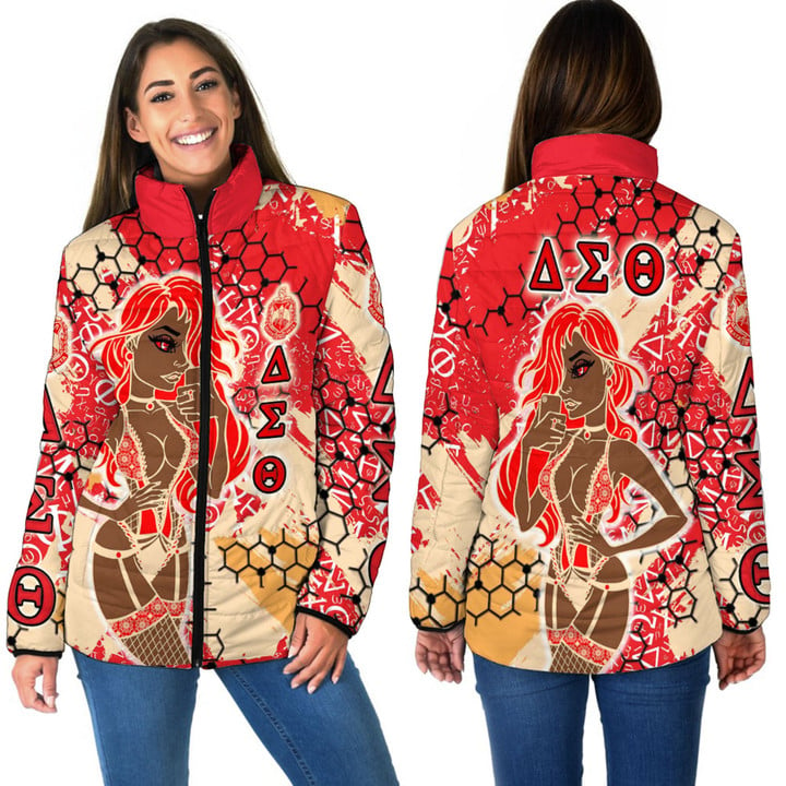 Africa Zone Clothing - Delta Sigma Theta Sorority Special Girl Women Padded Jacket A35 | Africa Zone