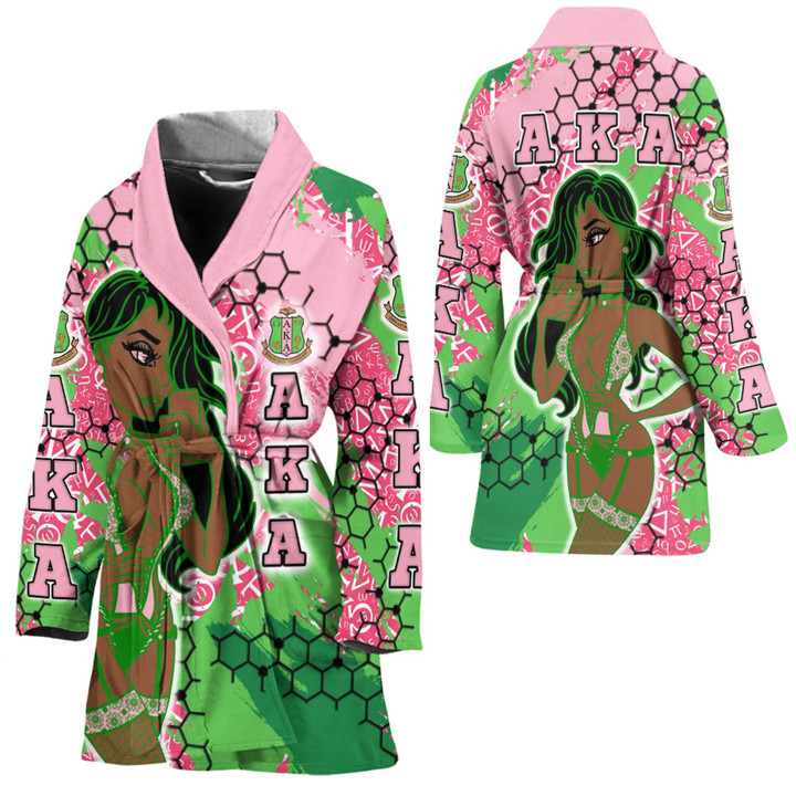 Africa Zone Clothing - AKA Sorority Special Girl Bath Robe A35 | Africa Zone