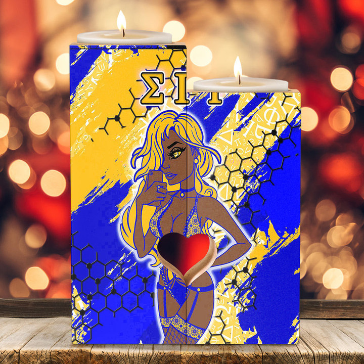 Africa Zone Candle Holder -  Sigma Gamma Rho  Sorority Special Girl Candle Holder | africazone.store
