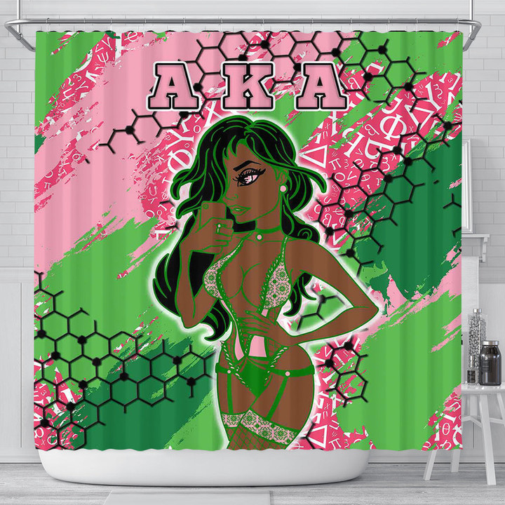 Africa Zone Shower Curtain -  AKA  Sorority Special Girl Shower Curtain | africazone.store
