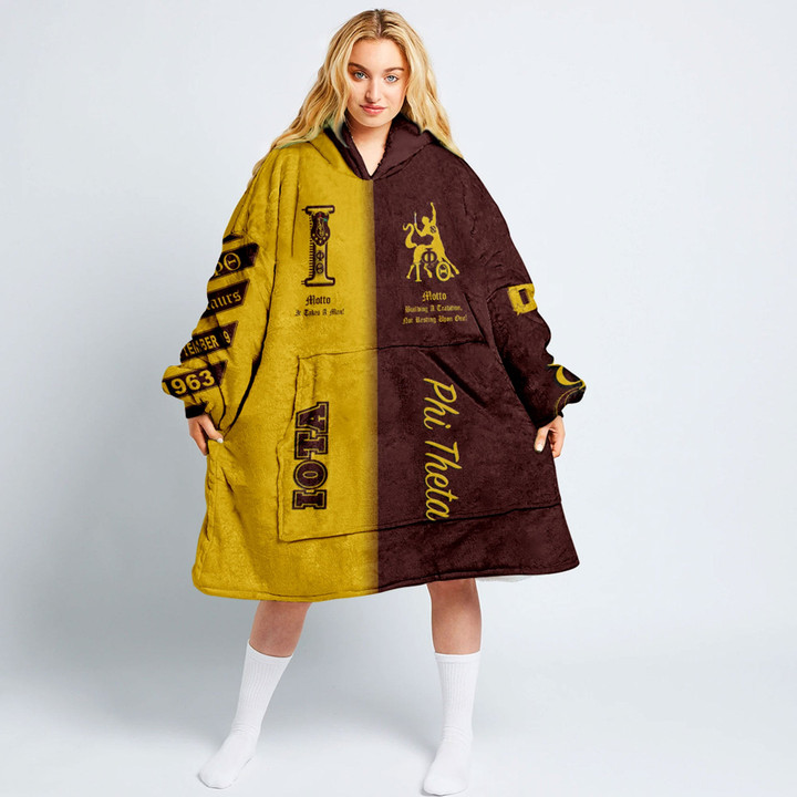 Africa Zone Clothing - Iota Phi Theta Unique Oodie Blanket Hoodie A35 | Africa Zone