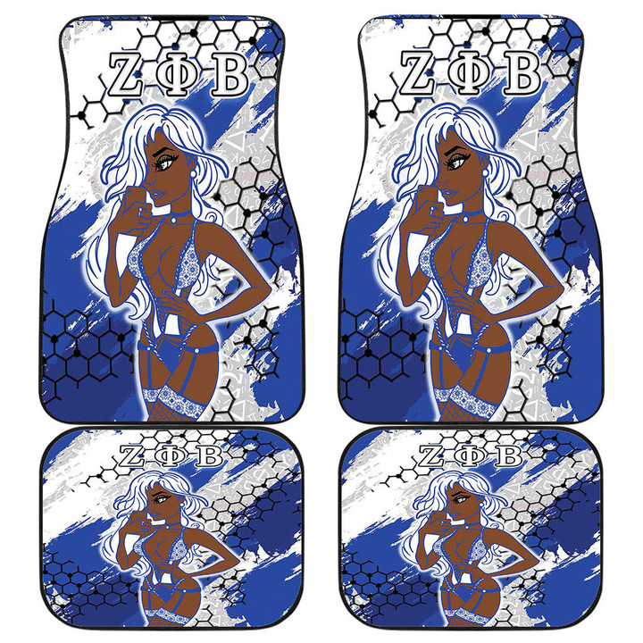 Africa Zone Front And Back Car Mats -  Zeta Phi Beta  Sorority Special Girl Front And Back Car Mats | africazone.store
