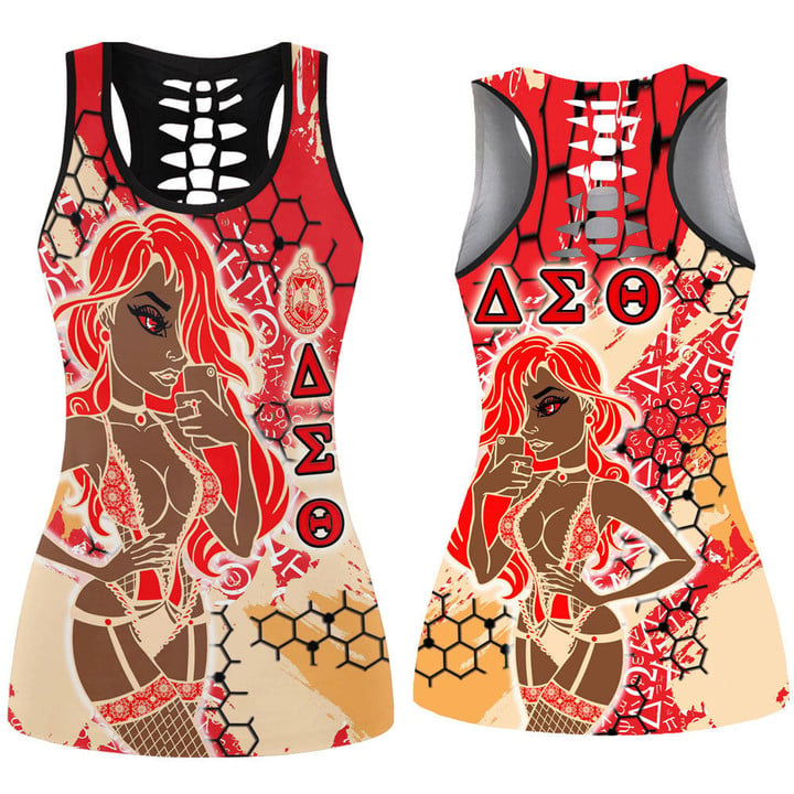 Africa Zone Clothing - Delta Sigma Theta Sorority Special Girl Hollow Tank Top A35 | Africa Zone