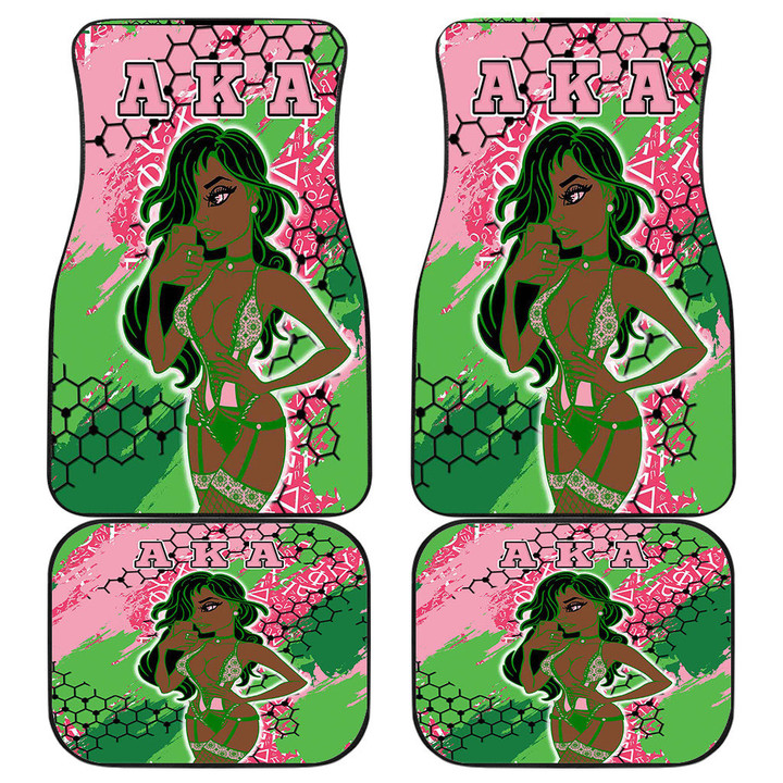 Africa Zone Front And Back Car Mats -  AKA  Sorority Special Girl Front And Back Car Mats | africazone.store
