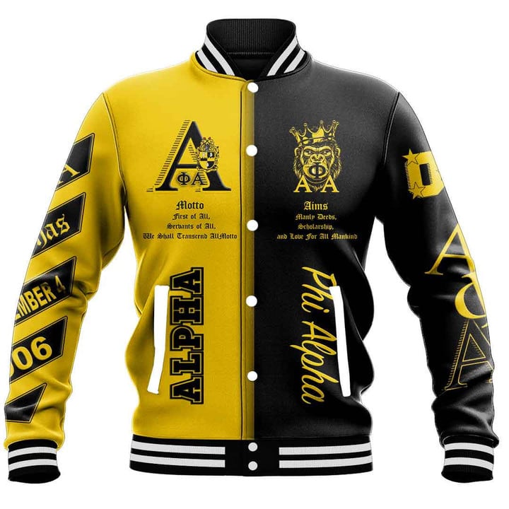 Africa Zone Clothing - Alpha Phi Alpha Unique Baseball Jackets A35