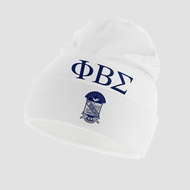 Africa Zone Hat - Phi Beta Sigma Pure White Winter Hat A35