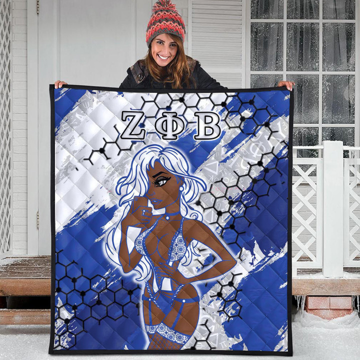 Africa Zone Quilt -  Zeta Phi Beta  Sorority Special Girl Quilt | africazone.store
