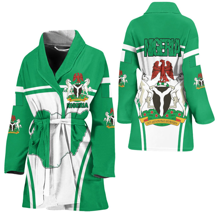 1sttheworld Clothing -Nigeria Active Flag Bath Robe A35