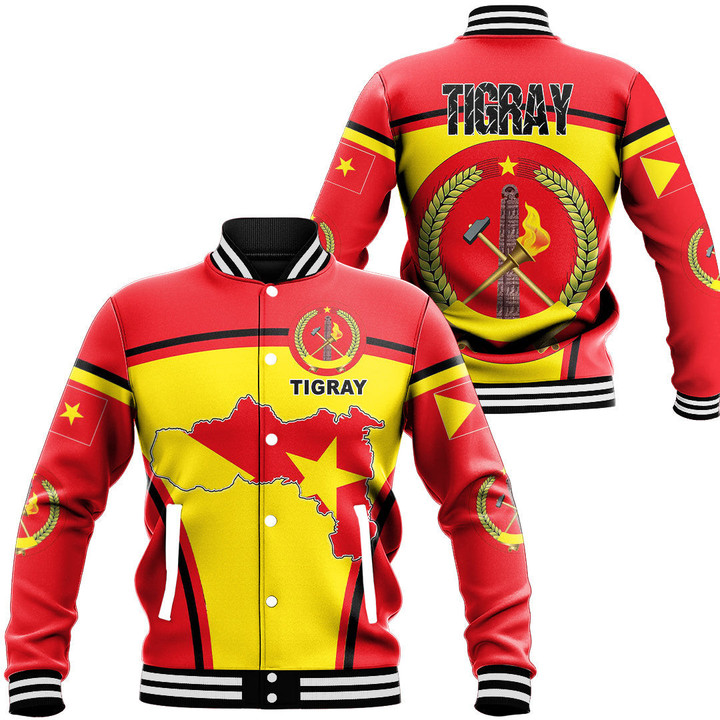 1sttheworld Clothing - Tigray Active Flag Baseball Jacket A35