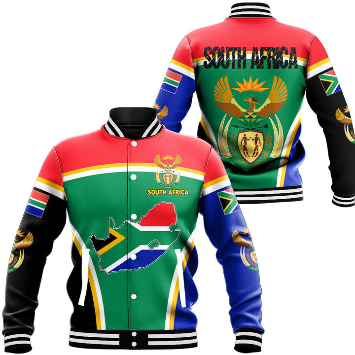 1sttheworld Clothing - South Africa Active Flag Baseball Jacket A35