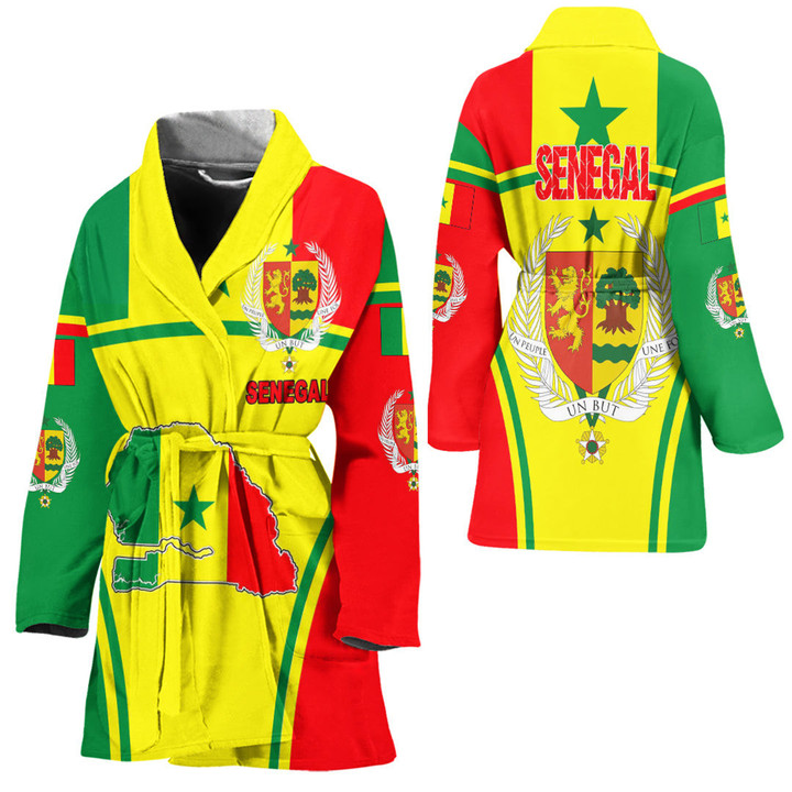 1sttheworld Clothing -Senegal Active Flag Bath Robe A35