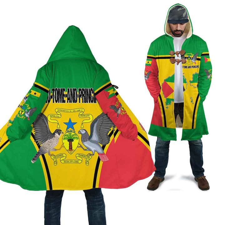 1sttheworld Clothing - Sao Tome and Principe Active Flag Cloak A35