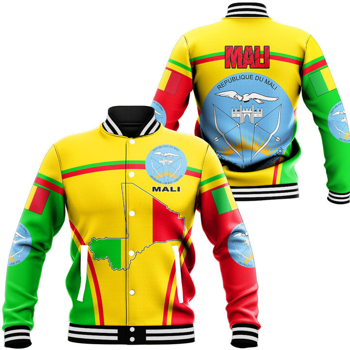 1sttheworld Clothing - Mali Active Flag Baseball Jacket A35