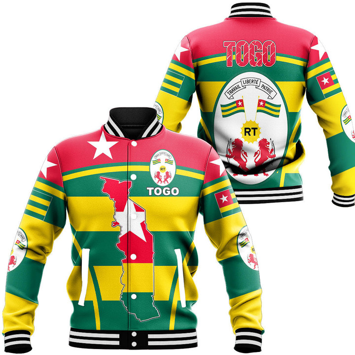 1sttheworld Clothing - Togo Active Flag Baseball Jacket A35