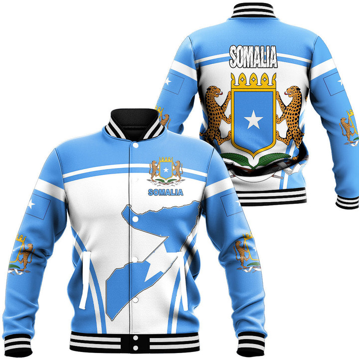 1sttheworld Clothing - Somalia Active Flag Baseball Jacket A35