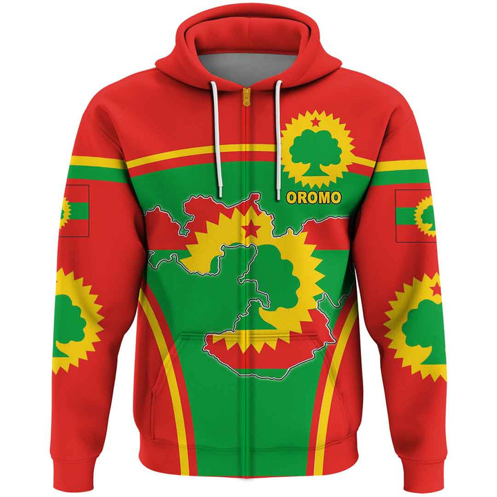 1sttheworld Clothing - Oromo Active Flag Zip Hoodie A35